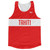 Tahiti Country Finish Line Running Tank Top Racerback Track and Cross Country Singlet Jersey Made In USA - Red White