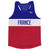 France Country Finish Line Running Tank Top Racerback Track and Cross Country Singlet Jersey Made In USA - Red White Blue France Country Finish Line Running Tank Top Racerback Track and Cross Country Singlet Jersey Made In USA - Red White Blue