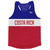 Costa Rica Country Finish Line Running Tank Top Racerback Track and Cross Country Singlet Jersey Made In USA - Red White Blue