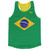Brazil Country Flag Running Tank Top Racerback Track and Cross Country Singlet Jersey Made In USA - Green
