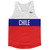 Chile Country Finish Line Running Tank Top Racerback Track and Cross Country Singlet Jersey Made In USA - White Blue Red Chile Country Finish Line Running Tank Top Racerback Track and Cross Country Singlet Jersey Made In USA - White Blue Red