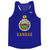 Kansas State Flag Running Tank Top Racerback Track and Cross Country Singlet Jersey Made In USA - Navy Kansas State Flag Running Tank Top Racerback Track and Cross Country Singlet Jersey Made In USA - Navy