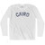 Cairo Vintage Adult Cotton Long Sleeve T-shirt - White