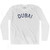 Dubai Vintage Adult Cotton Long Sleeve T-shirt - White