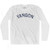 Yangon Vintage Adult Cotton Long Sleeve T-shirt - White