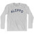 Aleppo Text Adult Cotton Long Sleeve T-shirt - Grey Heather