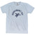 Guantanamo Bay Beach Sea Turtle Adult Tri-Blend T-shirt - Athletic White