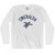 Smeralda Beach Sea Turtle Adult Cotton Long Sleeve T-shirt-White