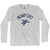 Newport Beach Sea Turtle Adult Cotton Long Sleeve T-shirt - Grey Heather