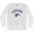 Lahaina Beach Sea Turtle Adult Cotton Long Sleeve T-shirt - White