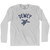 Dewey Beach Sea Turtle Adult Cotton Long Sleeve T-shirt - Grey Heather