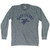 Buck Island Beach Sea Turtle Adult Tri-Blend Long Sleeve T-shirt - Athletic Grey