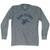 Inian Islands Beach Sea Turtle Adult Tri-Blend Long Sleeve T-shirt - Athletic Grey