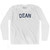 DEAN Adult Cotton Long Sleeve T-shirt - White