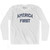 America First Adult Cotton Long Sleeve T-shirt - White