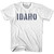 Idaho State Stencil Youth Cotton T-shirt - White