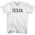 Texas State Stencil Adult Cotton T-shirt - White