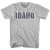 Idaho State Stencil Adult Cotton T-shirt - Grey Heather