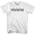 Wisconsin State Stencil Adult Cotton T-shirt - White