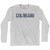 Colorado State Stencil Adult Cotton Long Sleeve T-shirt - Grey Heather