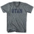 Utah State Stencil Adult Tri-Blend V-neck T-shirt - Athletic Grey