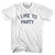 I Like To Party Adult Cotton T-shirt - White