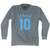 Ultras La Pulga 10 Soccer Long Sleeve T-shirt - Athletic Grey