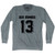Ultras Gerd Muller Der Bomber 13 Soccer Long Sleeve T-shirt - Athletic Grey