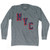 New York NYC Miracle Ultras Soccer Long Sleeve T-shirt-Athletic Grey