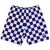 Purple and White Checkerboard Lacrosse Shorts Made in USA - Purple