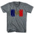 Ultras France Flag Vintage Soccer V-neck T-shirt - Athletic Grey