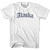 Alaska Old Town Font T-shirt - White