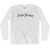 New Jersey Old Town Font Long Sleeve T-shirt - White