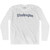 Washington Old Town Font Long Sleeve T-shirt - White