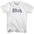 Womens Utah Old Town Font T-shirt - White
