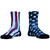 American Flag Tie Dye Half Crew Athletic Socks - Red White Blue