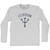 Custom Trident Adult Cotton Long Sleeve T-shirt - Grey Heather