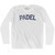 Padel Adult Cotton Long Sleeve T-shirt - White