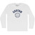 Custom Basketball Old School Ball Adult Cotton Long Sleeve T-shirt - White