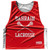 Bahrain Country Nations Crossed Sticks Reversible Lacrosse Pinnie Made In USA - Red & White