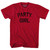 Party Girl Adult Tri-Blend T-shirt - Heather Cardinal