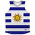 Uruguay Country Flag Athletic Tank Top Made in USA - Blue White