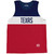 Texas Finish Line State Flag Basketball Singlets - Red White