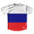 Russia Country Flag Running Shirt Track Cross Country Performance Top Made In USA - White Blue Russia Country Flag Running Shirt Track Cross Country Performance Top Made In USA - White Blue