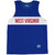 West Virginia Finish Line State Flag Basketball Singlets - Blue White