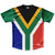 South Africa Country Flag Running Shirt Track Cross Country Performance Top Made In USA - Black Green
