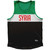 Syria Country Finish Line Sport Tank Top Made In USA - Green Black Syria Country Finish Line Sport Tank Top Made In USA - Green Black