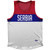 Serbia Country Finish Line Sport Tank Top Made In USA - White Red