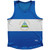 Nicaragua Country Flag Sport Tank Top Made In USA-Blue White