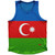 Azerbaijan Country Flag Sport Tank Top Made In USA-Blue Green Azerbaijan Country Flag Sport Tank Top Made In USA-Blue Green